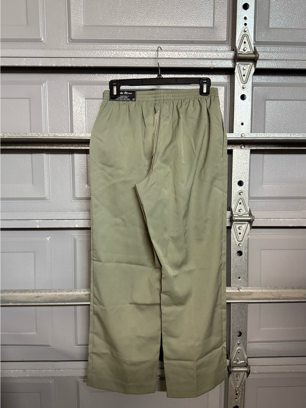 Alfred Dunner High-Waist Wide Leg Pant Trouser - Olive/Sage Green sz 6 PETITE - Picture 3 of 9